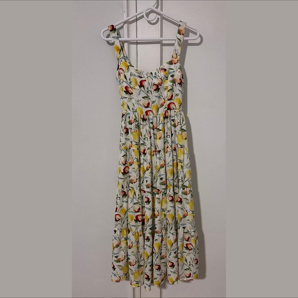AQUA Fruit Midi Dress (NWT)